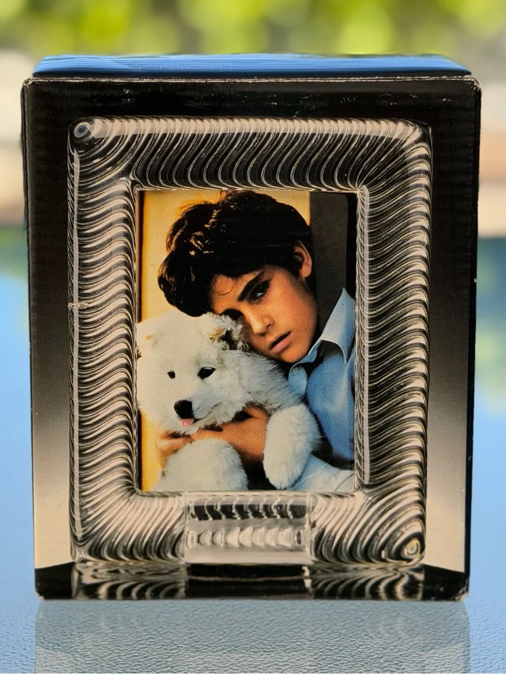 Home Beautiful Crystal Florence Front-Loading Picture Frame ~ 4”x5”